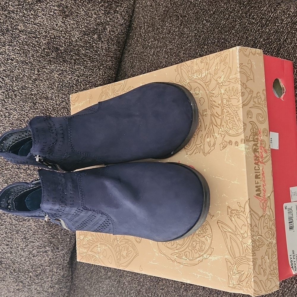 Navy blue booties